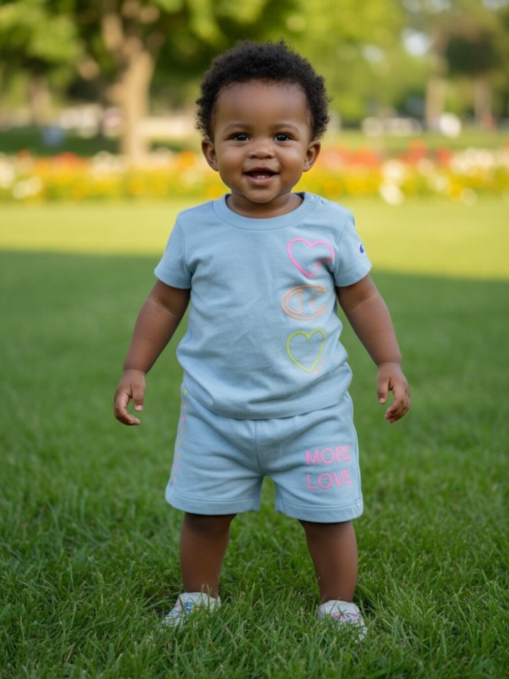 Champion Girls 2PC Heart Short Set Size 12M